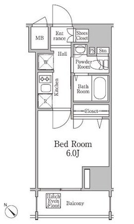 レジディア国立の物件間取画像